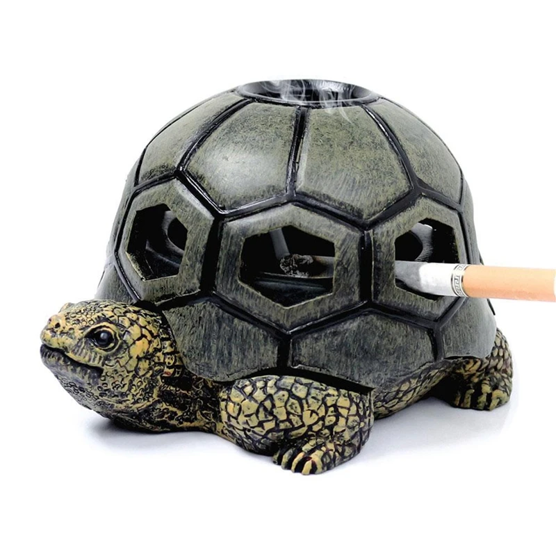 Green turtle ashtray